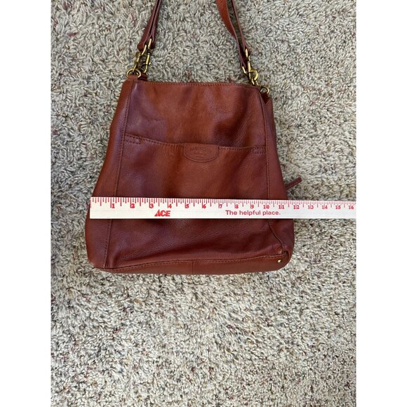 American Leather Co. Womens Brown Leather Shoulder Bag Detachable Straps - Picture 10 of 10